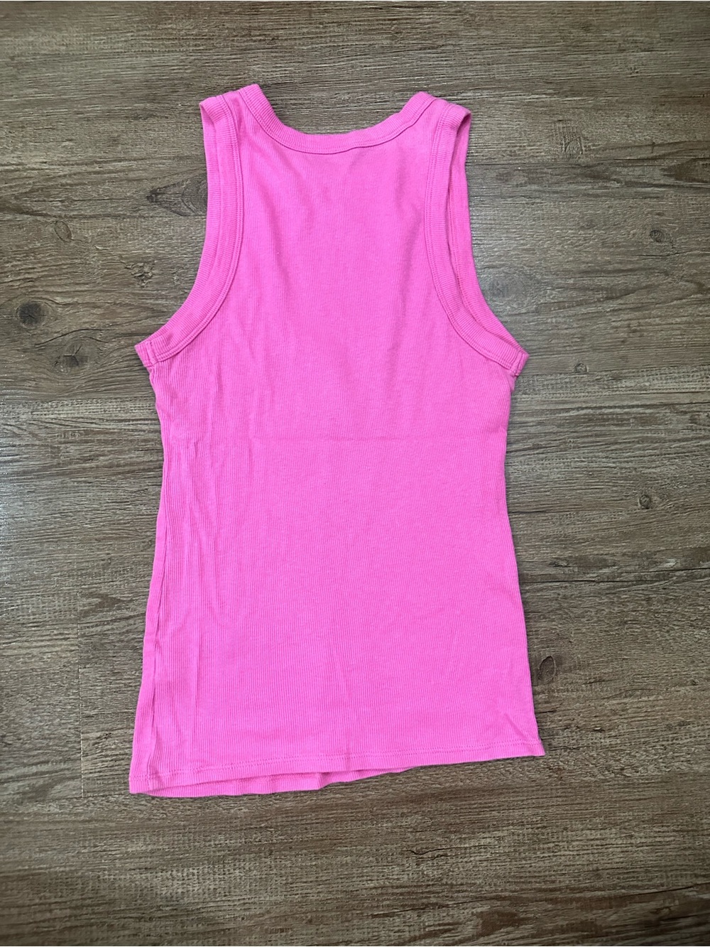 a new day Bright Pink Ribbed Tank Top - Picture 3 of 3